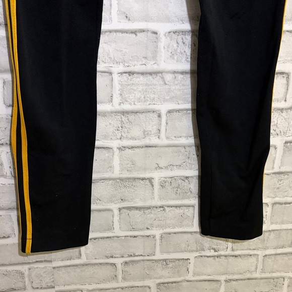 Streetwear Society Black Leggings with Yellow Stripes, large - Picture 4 of 7